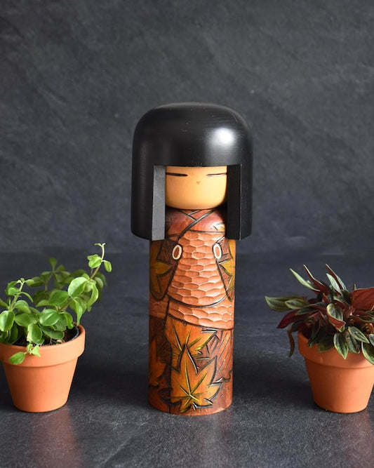Kisaku Ki Aki Autumn Trees Kokeshi