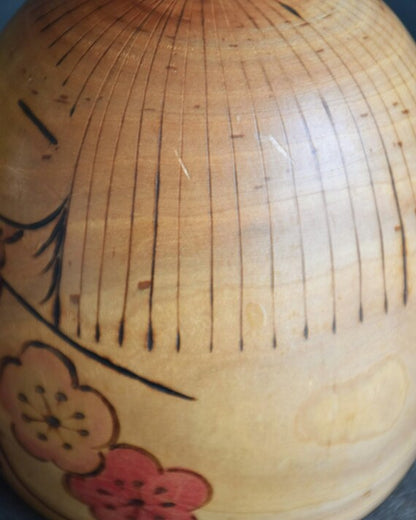 Yoshio Otani Sosaku Kokeshi Floral Doll