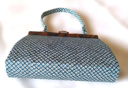 Shibori Indigo Blue Kimono Bag