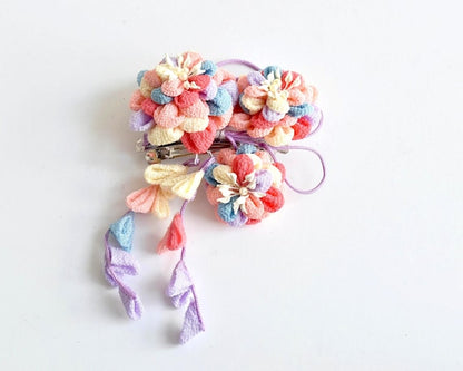 Tsumami Zaiku Chirimen Crepe Flower Kanzashi