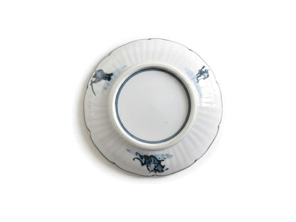 Tōsai Kiyomizu-Yaki Sometsuke Landscape Porcelain Plates bottom base view of single plate