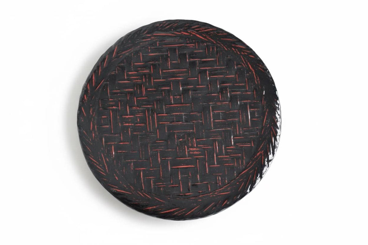 Rantai Lacquerware Bamboo Tray And Bowl Set tray base