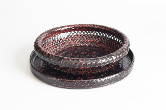 Rantai Lacquerware Tray and Bowl: Bambus and Urushi Lacquer