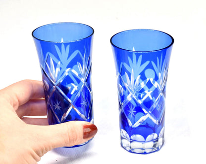 Aisai-Kiriko Cut Glass Tumblers