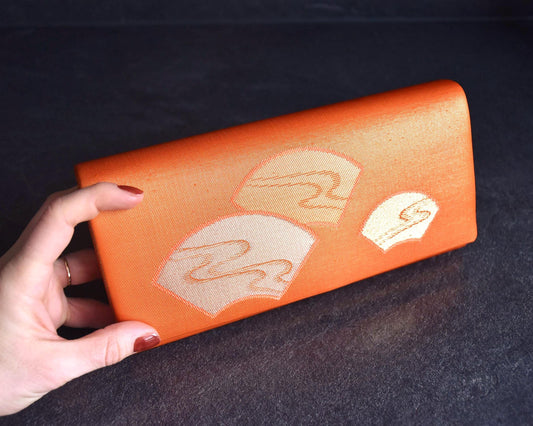 Silk Clutch Sensu Fan Motif