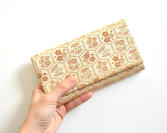 Hexagonal Floral Woven Clutch