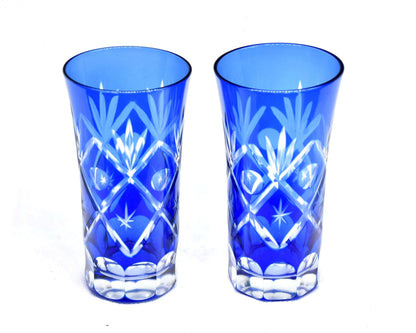 Aisai-Kiriko Cut Glass Tumblers