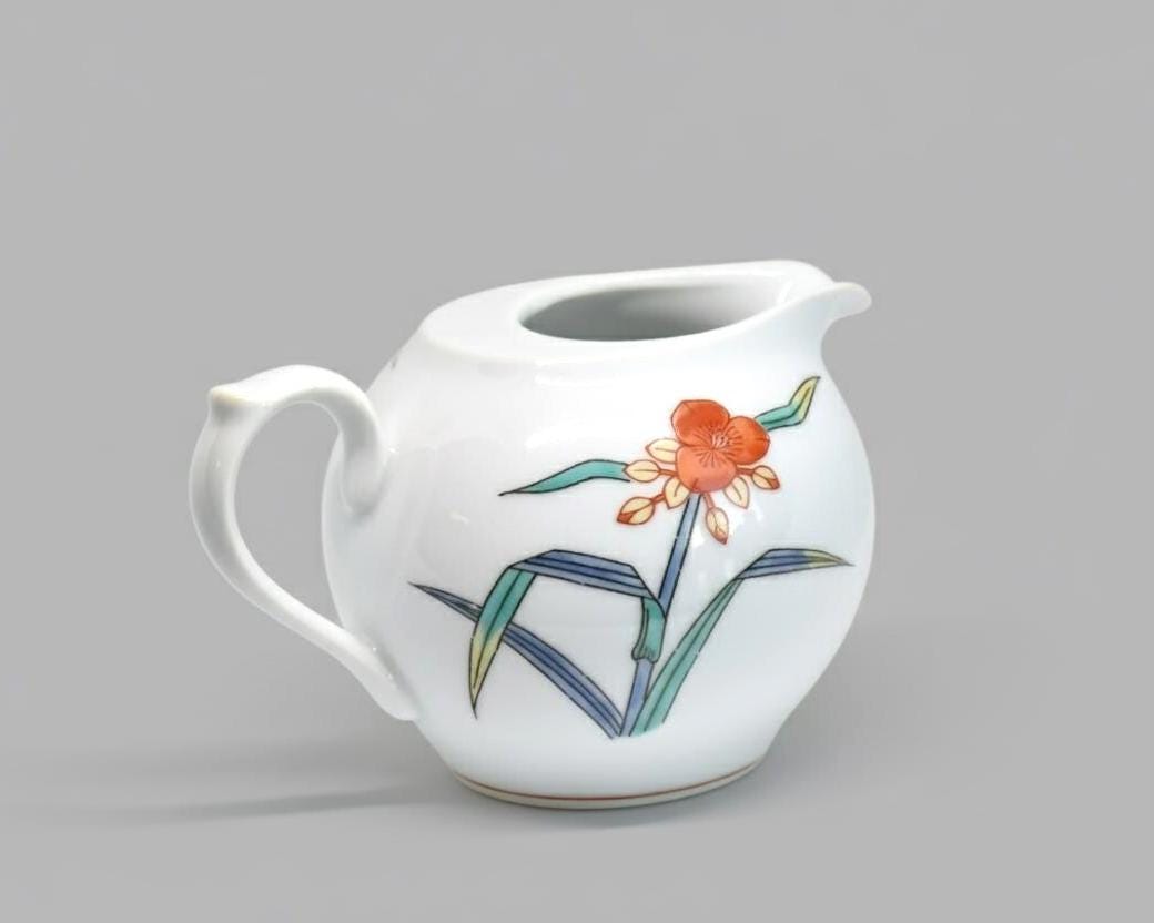 Porcelain Creamer Hand-Painted Floral Design