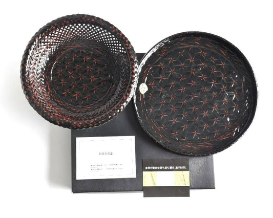 Rantai Lacquerware Tray and Bowl: Bambus and Urushi Lacquer