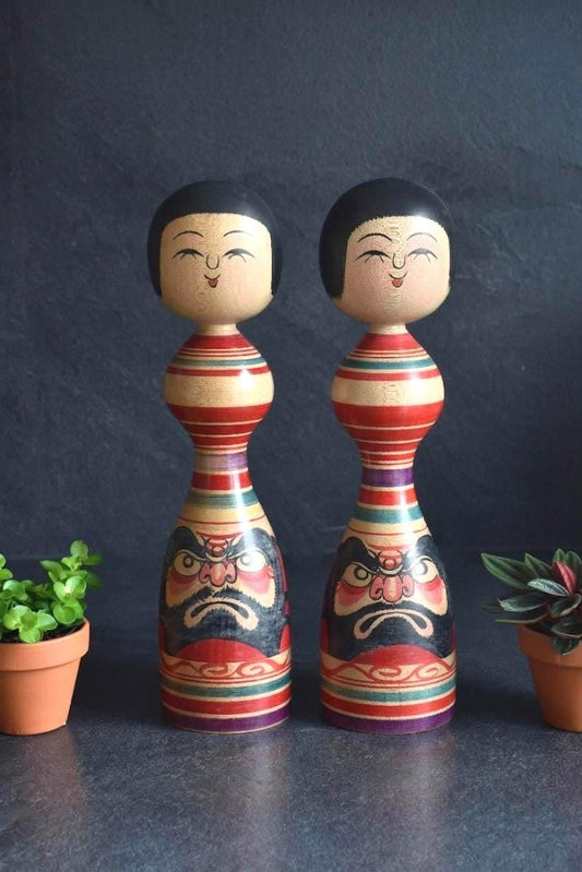 Tsugaru Kokeshi Peony Senzo Mori