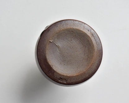 Bizen Style Stoneware Tokkuri base with wheel-thrown ridges