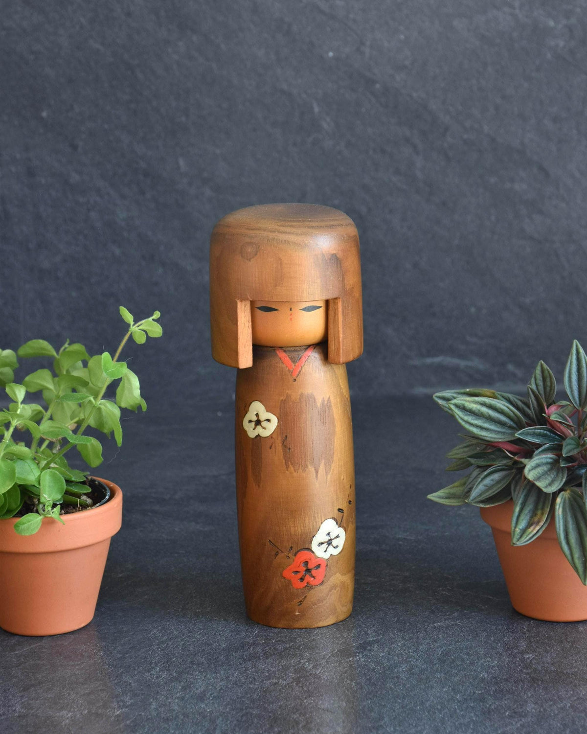 Usaburo Sosaku Kokeshi Ume No Hana Plum Blossom Doll