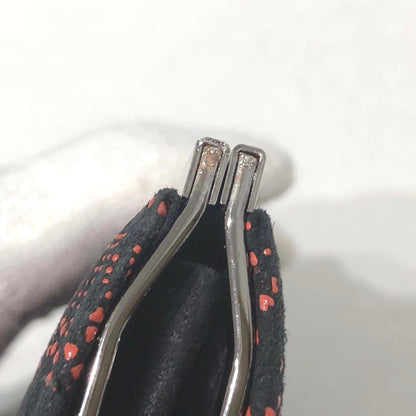Inden Deerskin Gamaguchi Coin Purse Geometric Pattern metal clasp mechanism