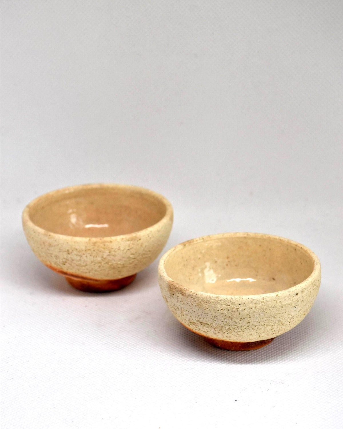 Ochre And Reddish-Brown Ceramic Sake Cup Pair alternative angle