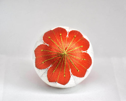 Hand-Embroidered Japanese Temari Ball Folk Art table scatters featuring vibrant colorful thread embroidery