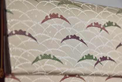 Shiseido Japanese Kimono Clutch With Traditional Weaves closeup of fabric pattern