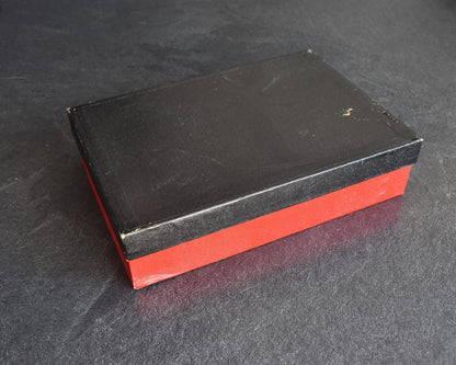Amami Oshima Tsumugi Silk Clutch Geometric Brown Grey box