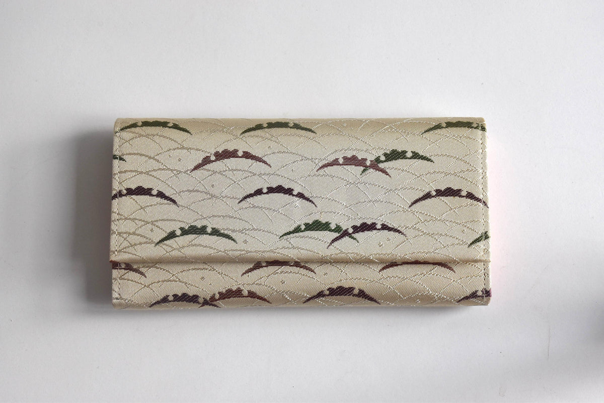 Shiseido Japanese Kimono Clutch With Traditional Weaves front view