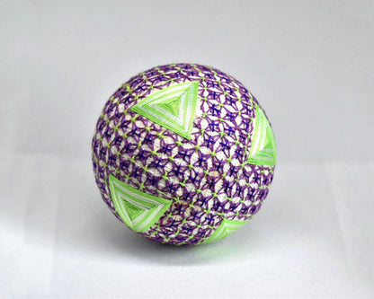 Hand-Embroidered Japanese Temari Ball Folk Art table scatters featuring vibrant colourful threads.