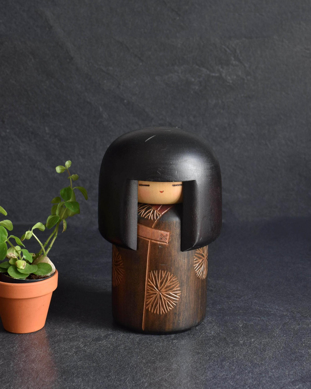 Sansaku Sekiguchi Sosaku Kokeshi Dojo doll, handmade vintage Japanese wooden craft
