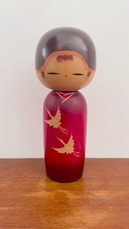 Sosaku Kokeshi Crane Doll By Kunio Miyakawa