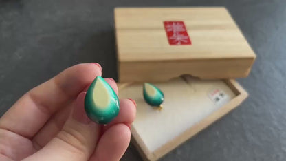 Japanese Lacquer Clip-On Earrings